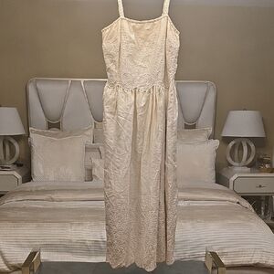 Elie Tahari Sand Maxi Dress Linen, Tencel Size 8